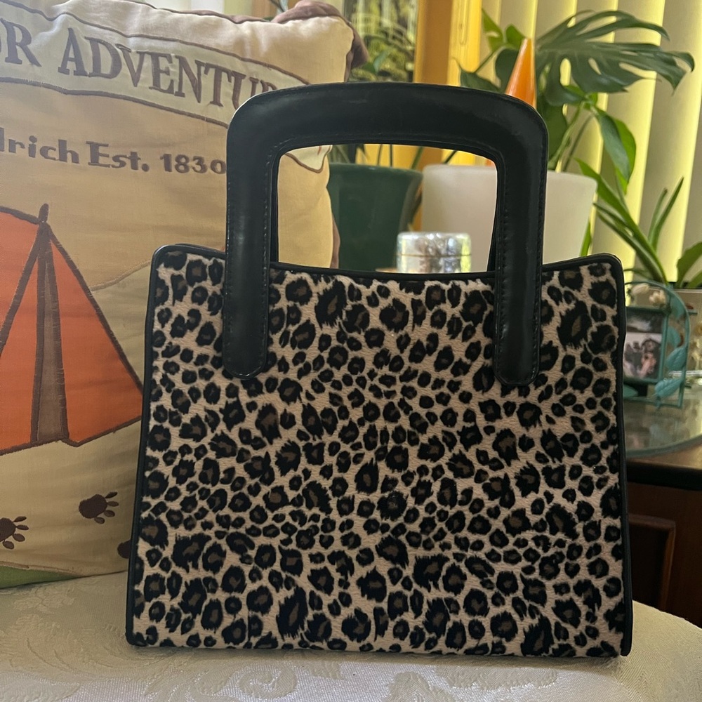 Leopard print handbag